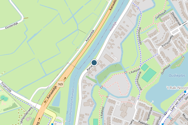 Politie-melding op Koedijk, Alkmaar op 16 juli, kaart-overzicht