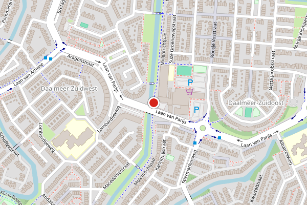 Brandweer-melding op Molentochtpad, Alkmaar op 16 juli, kaart-overzicht