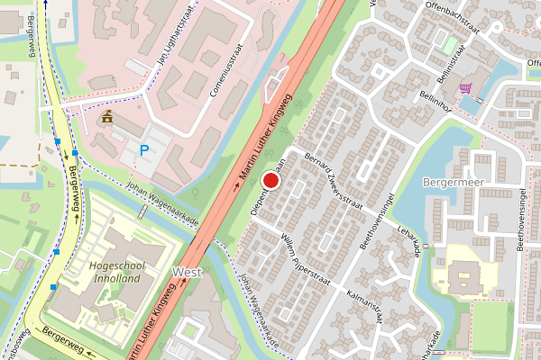 Brandweer-melding op Diepenbrocklaan, Alkmaar op 17 juli, kaart-overzicht