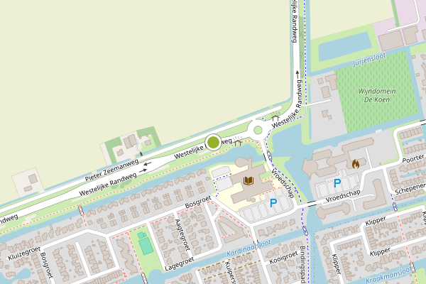 Ambulance-melding op Westelijke Randweg, Zuid-Scharwoude op 18 juli, kaart-overzicht