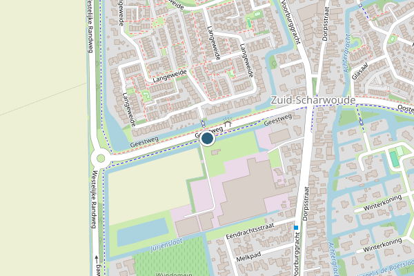 Politie-melding op Geestweg, Zuid-Scharwoude op 18 juli, kaart-overzicht