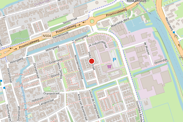 Brandweer-melding op Industriestraat, Noord-Scharwoude op 19 juli, kaart-overzicht