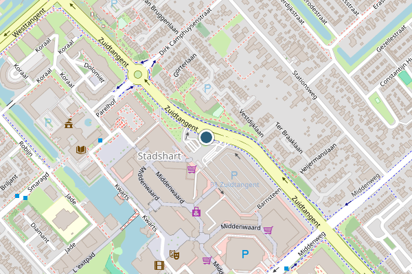 Politie-melding op Zuidtangent, Heerhugowaard op 19 juli, kaart-overzicht