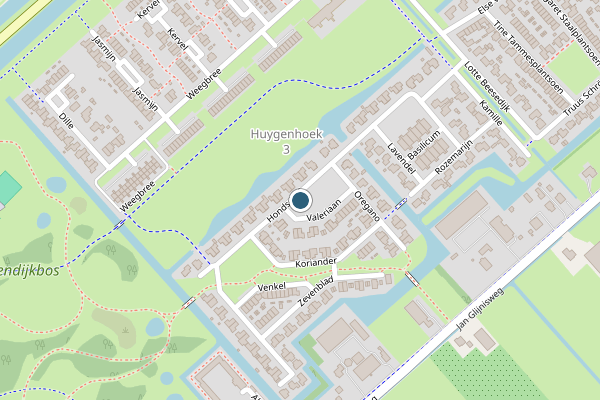 Politie-melding op Hondsdraf, Heerhugowaard op 20 juli, kaart-overzicht