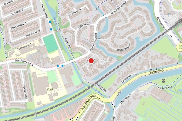 Brandweer-melding op Rinnewaard, Alkmaar op 20 juli, kaart-overzicht