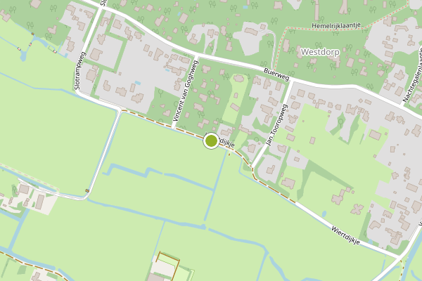 Ambulance-melding op Wiertdijkje, Bergen NH op 21 juli, kaart-overzicht