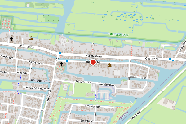 Brandweer-melding op Tuingracht, De Rijp op 21 juli, kaart-overzicht