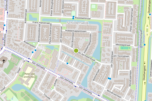 Ambulance-melding op Johan Vermeerstraat, Heerhugowaard op 23 juli, kaart-overzicht