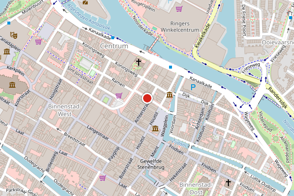 Brandweer-melding op Marktstraat, Alkmaar op 23 juli, kaart-overzicht