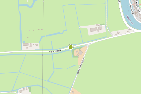 Ambulance-melding op Kogerpolder, Starnmeer op 23 juli, kaart-overzicht