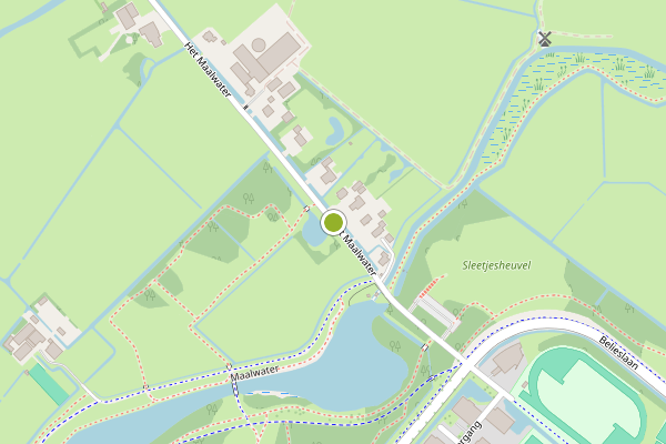 Ambulance-melding op Het Maalwater, Heiloo op 23 juli, kaart-overzicht