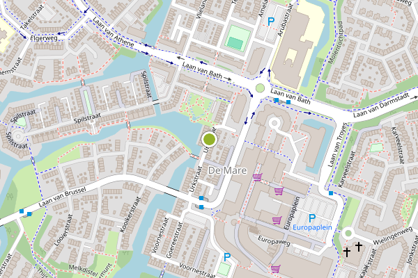 Ambulance-melding op Urkstraat, Alkmaar op 23 juli, kaart-overzicht