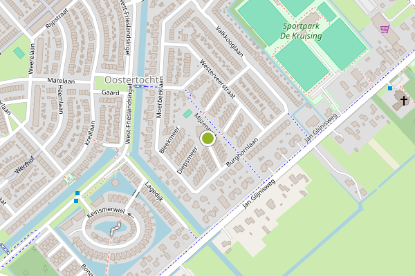 Ambulance-melding op Wijzend, Heerhugowaard op 24 juli, kaart-overzicht