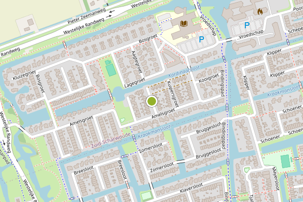 Ambulance-melding op Troostesgroet, Zuid-Scharwoude op 24 juli, kaart-overzicht