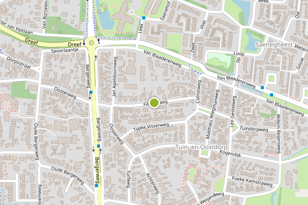 Ambulance-melding op Filarskiweg, Bergen NH op 24 juli, kaart-overzicht