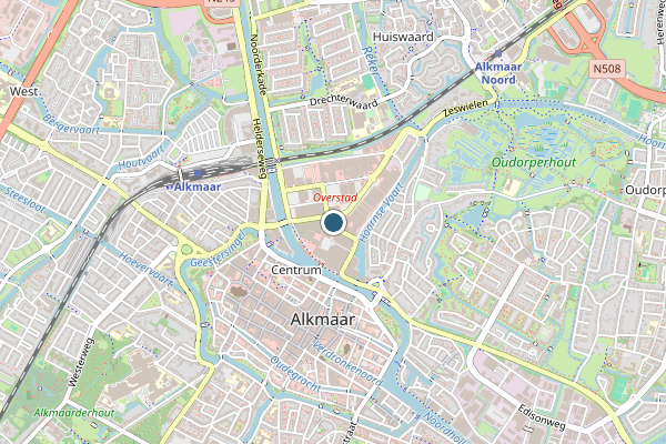 Politie-melding op Alkmaar op 25 juli, kaart-overzicht