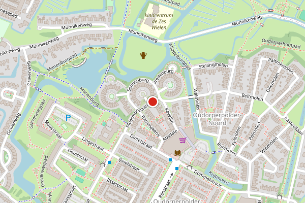 Brandweer-melding op Moermontlaan, Alkmaar op 25 juli, kaart-overzicht