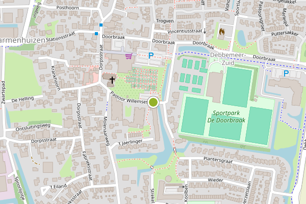 Ambulance-melding op Pastoor Willemsestraat, Warmenhuizen op 25 juli, kaart-overzicht