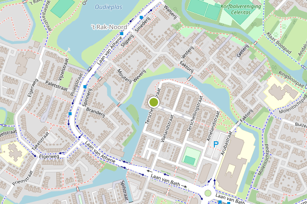 Ambulance-melding op Terschellingstraat, Alkmaar op 25 juli, kaart-overzicht