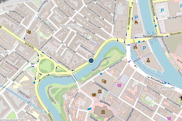 Politie-melding op Geestersingel, Alkmaar op 25 juli, kaart-overzicht