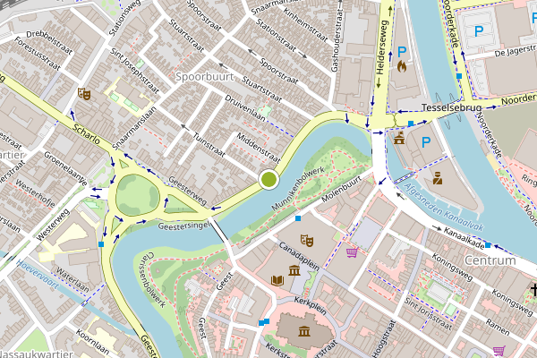 Ambulance + Politie samen ter plaatse op Geestersingel, Alkmaar op 25 juli, kaart-overzicht nieuws-bericht