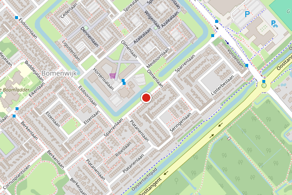 Brandweer-melding op Sparrenlaan, Heerhugowaard op 25 juli, kaart-overzicht