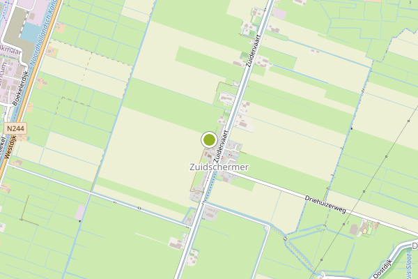 Ambulance-melding op Driehuizerweg Zuidervaart, Zuidschermer op 26 juli, kaart-overzicht