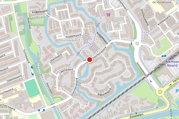 Brandweer-melding op Drechterwaard, Alkmaar op 27 juli, kaart-overzicht