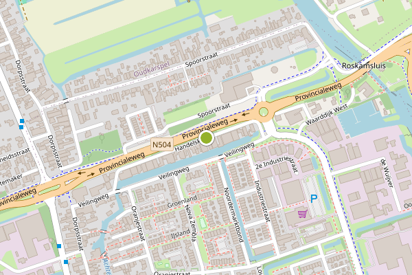 Ambulance-melding op Handelskade, Noord-Scharwoude op 27 juli, kaart-overzicht