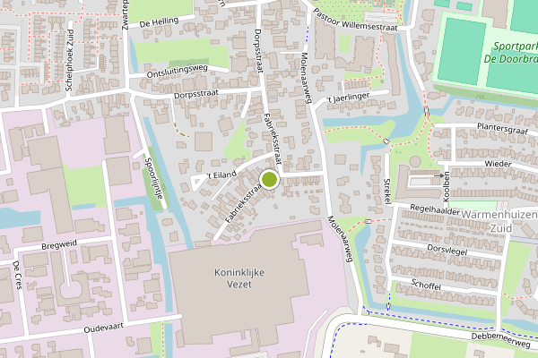 Ambulance-melding op Fabrieksstraat, Warmenhuizen op 27 juli, kaart-overzicht