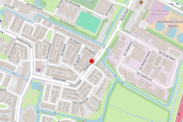 Brandweer-melding op Rosendaal, Heiloo op 27 juli, kaart-overzicht