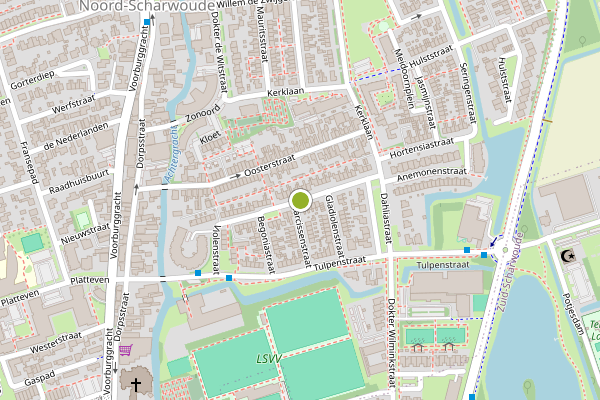 Ambulance-melding op Rozenstraat, Noord-Scharwoude op 27 juli, kaart-overzicht