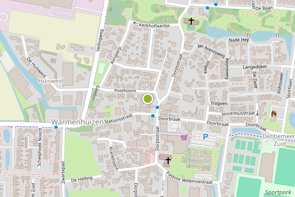 Ambulance-melding op Fatimahof, Warmenhuizen op 27 juli, kaart-overzicht