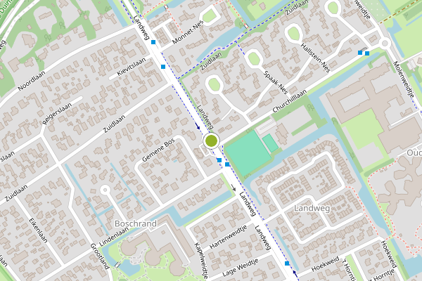 Ambulance-melding op Landweg, Bergen NH op 27 juli, kaart-overzicht