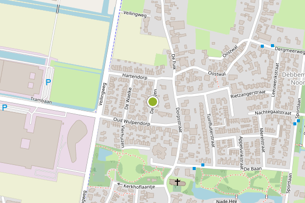 Ambulance-melding op De Loortjen, Warmenhuizen op 27 juni, kaart-overzicht