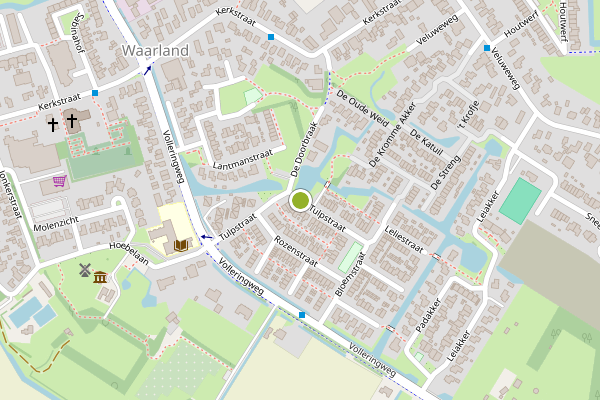 Ambulance-melding op Tulpstraat, Waarland op 6 juni, kaart-overzicht