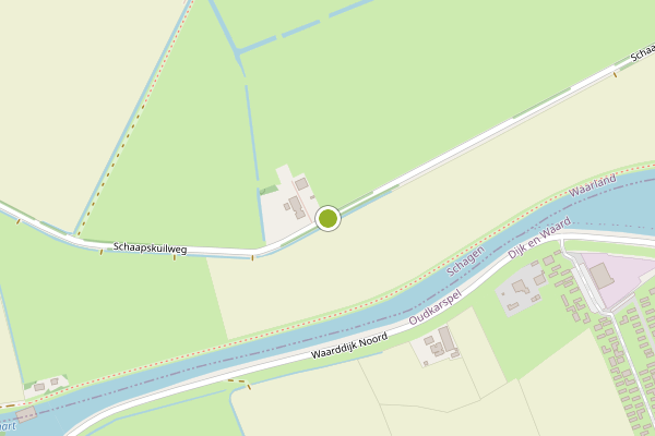 Ambulance-melding op Schaapskuilweg, Waarland op 20 mei, kaart-overzicht