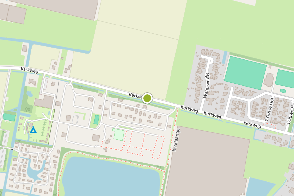 Ambulance-melding op Kerkweg, Hensbroek op 1 mei, kaart-overzicht
