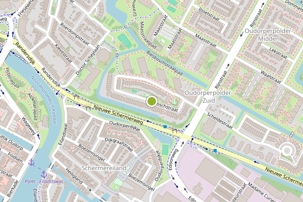 Ambulance-melding op Biesboschstraat, Alkmaar op 28 juli, kaart-overzicht