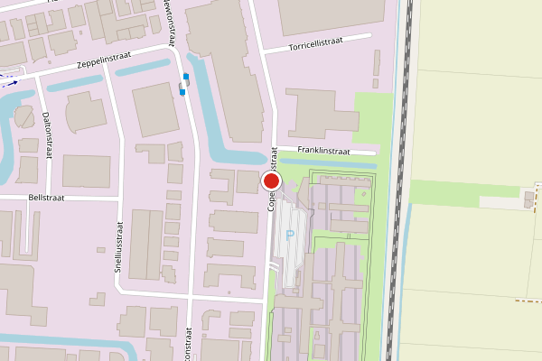 Brandweer-melding op Copernicusstraat, Heerhugowaard op 28 juli, kaart-overzicht