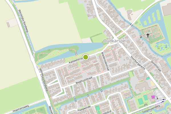 Ambulance-melding op Kasteelstraat, Oudkarspel op 29 juli, kaart-overzicht
