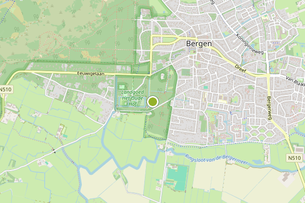 Ambulance-melding op Breelaan Plein, Bergen NH op 29 juli, kaart-overzicht