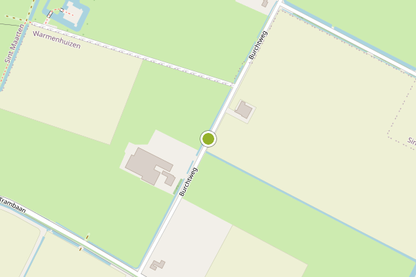 Ambulance-melding op Burchtweg, Warmenhuizen op 30 juli, kaart-overzicht
