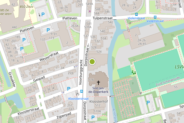 Ambulance-melding op Dorpsstraat, Noord-Scharwoude op 30 juli, kaart-overzicht