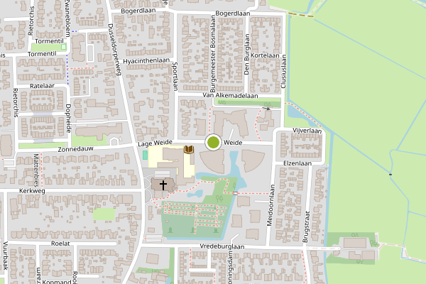 Ambulance-melding op Lage Weide, Limmen op 31 juli, kaart-overzicht