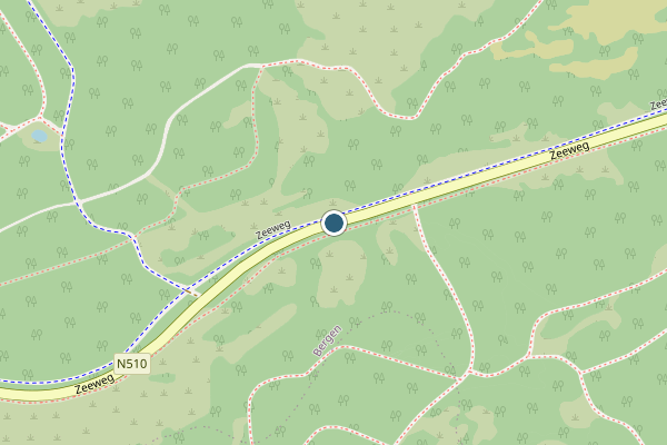 Politie-melding op Zeeweg, Bergen NH op 1 augustus, kaart-overzicht