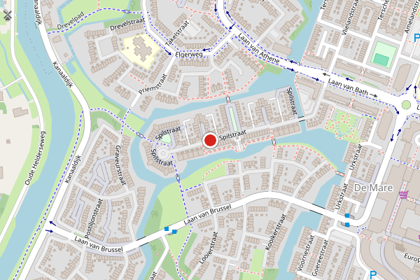 Brandweer-melding op Spilstraat, Alkmaar op 1 augustus, kaart-overzicht