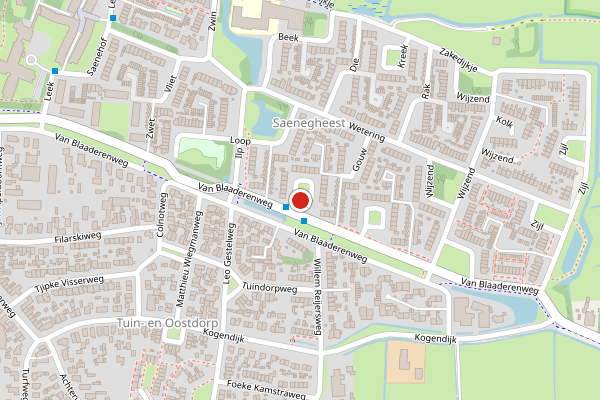Brandweer-melding op Wiel, Bergen NH op 1 augustus, kaart-overzicht