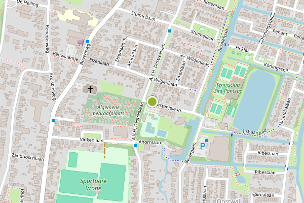 Ambulance-melding op Kastanjelaan, Sint Pancras op 1 augustus, kaart-overzicht