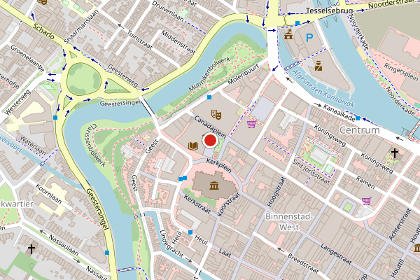 Brandweer-melding op Canadaplein, Alkmaar op 1 augustus, kaart-overzicht